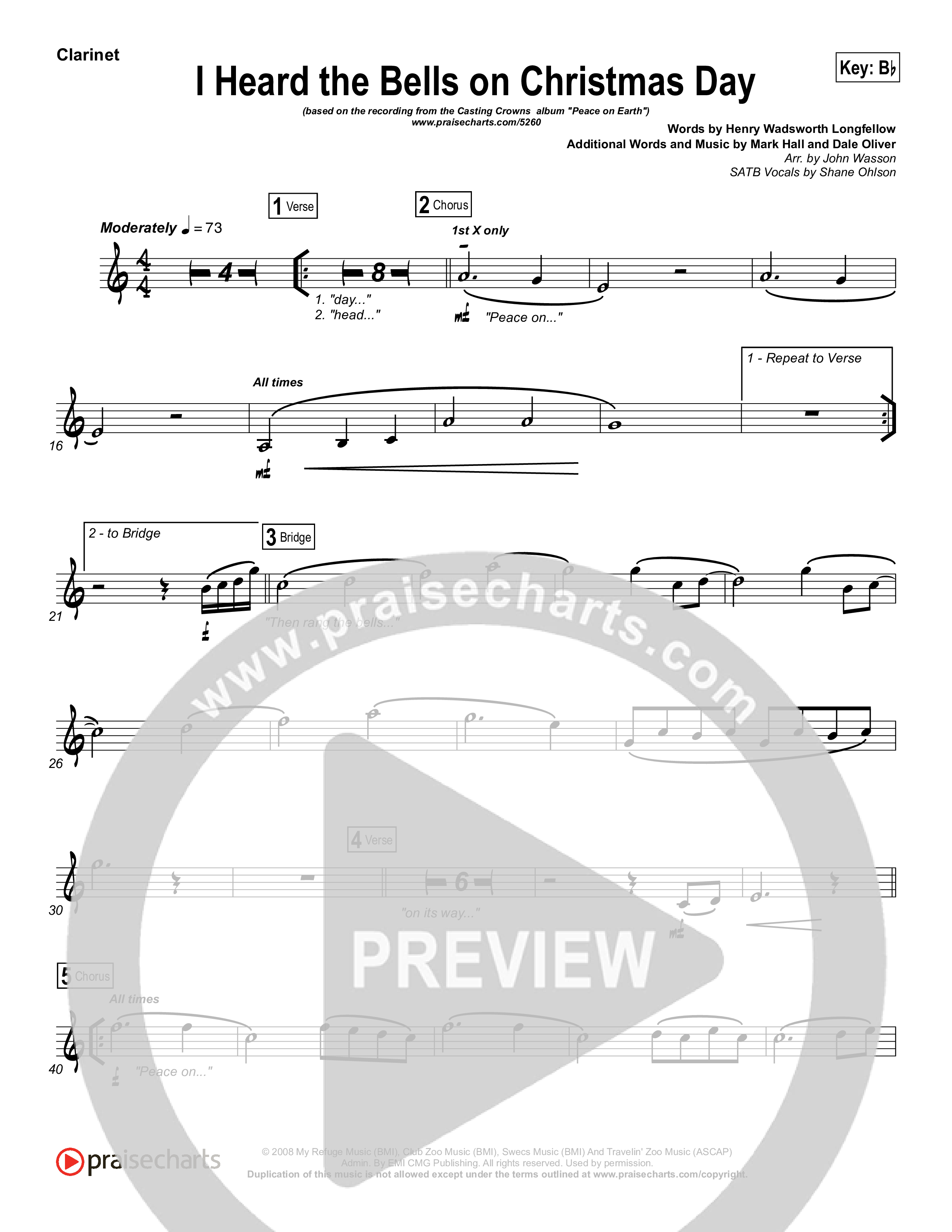 I Heard The Bells On Christmas Day Wind Pack (Casting Crowns)