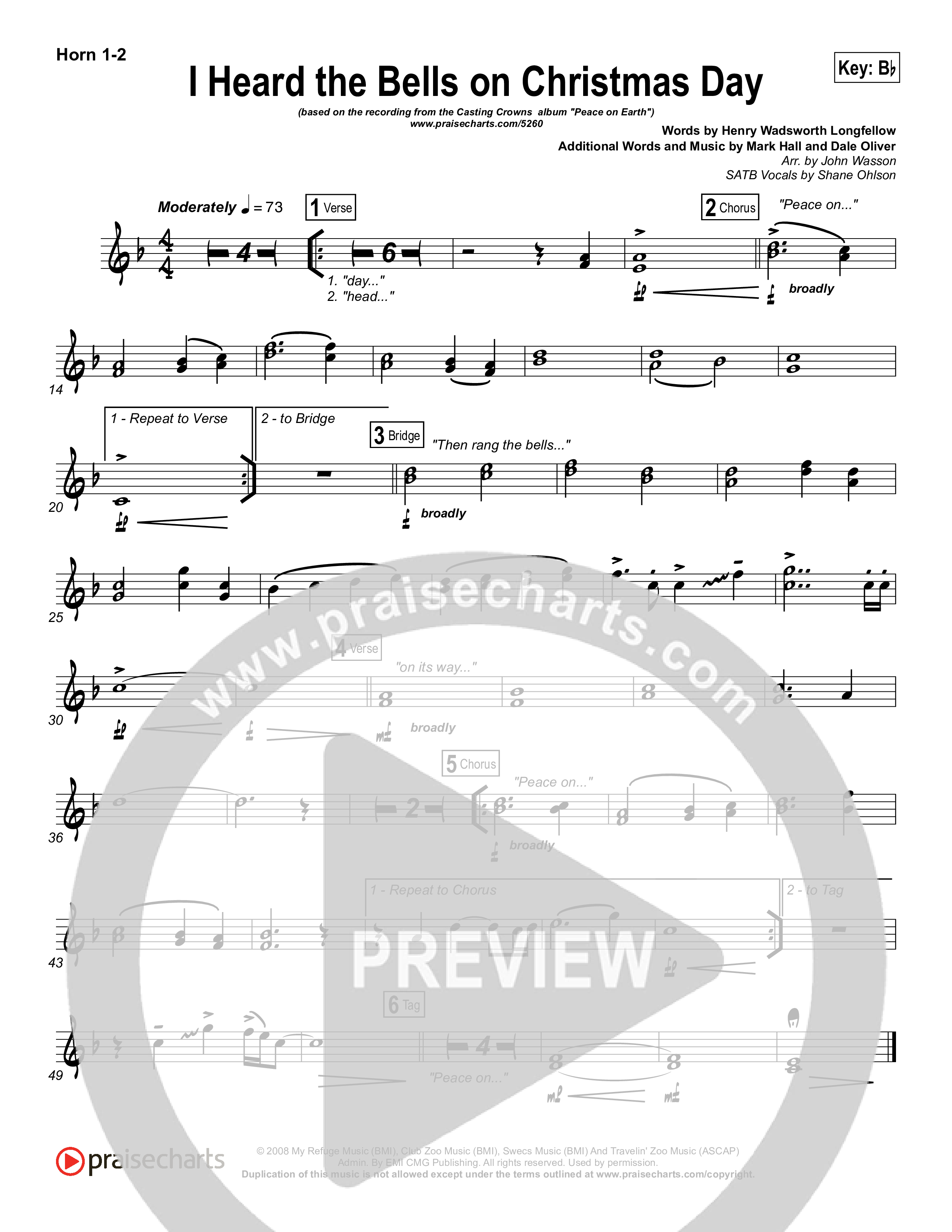 I Heard The Bells On Christmas Day Brass Pack (Casting Crowns)