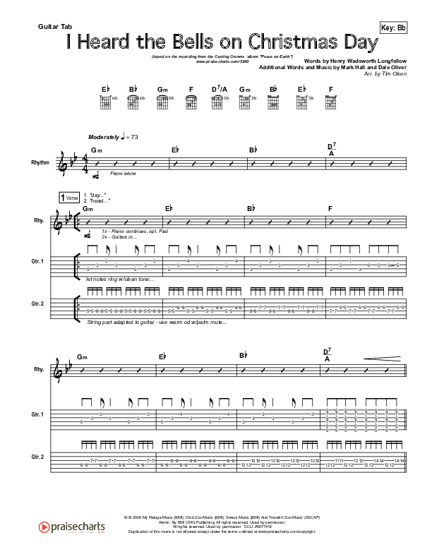 I Heard The Bells On Christmas Day (Casting Crowns) PraiseCharts Casting Crowns I Heard The Bells On Christmas Day