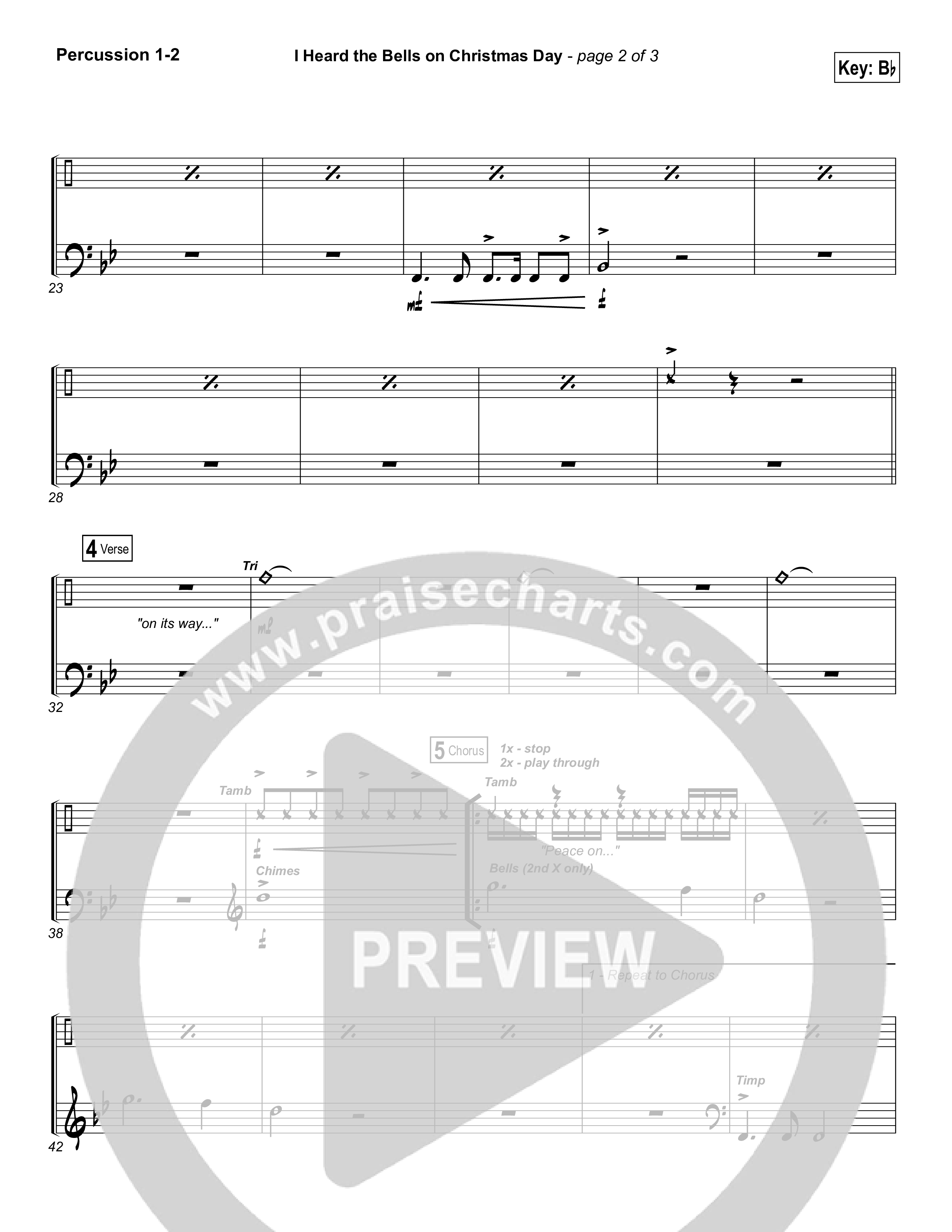 I Heard The Bells On Christmas Day Percussion (Casting Crowns)