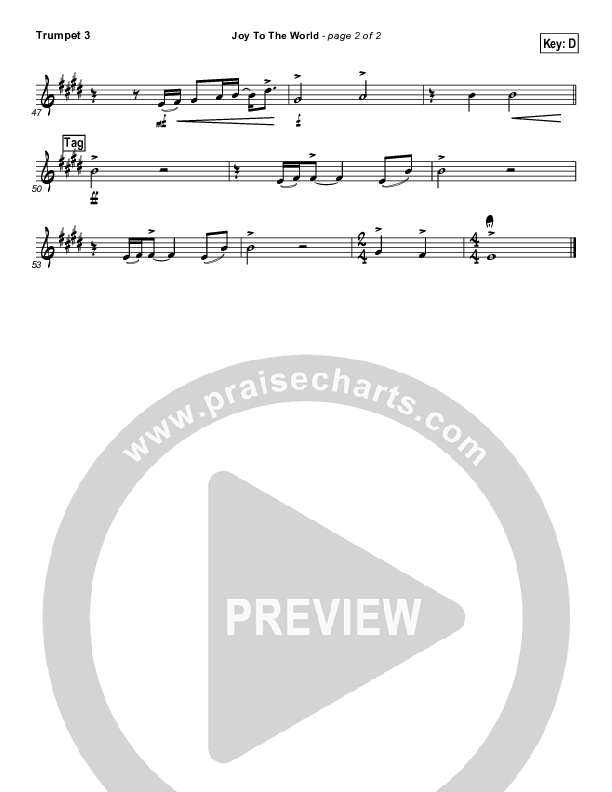 Joy To The World Trumpet 3 (Casting Crowns)