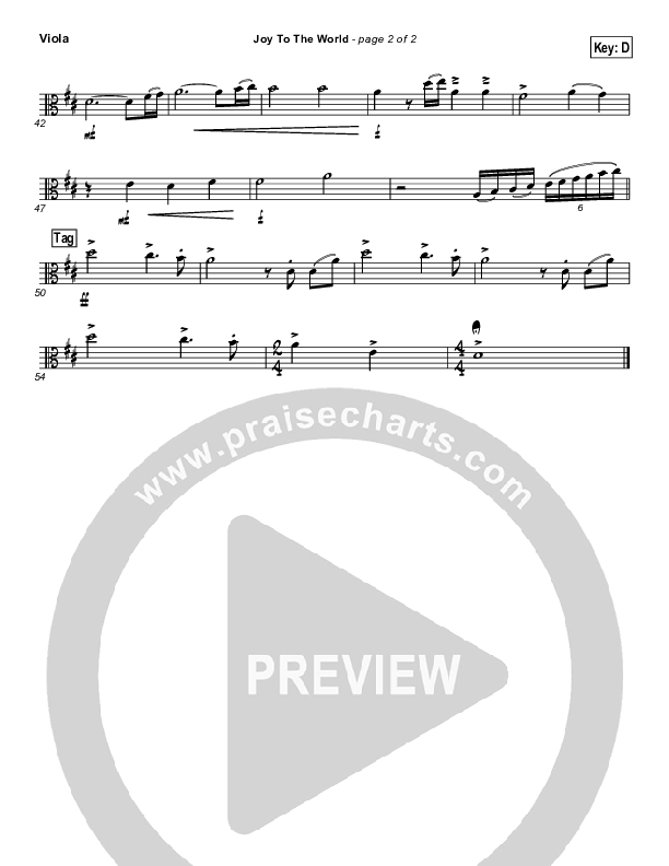 Joy To The World Viola (Casting Crowns)