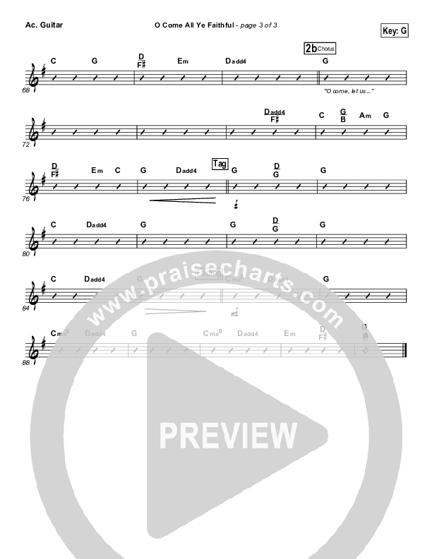 O Come All Ye Faithful Acoustic Guitar (Casting Crowns)