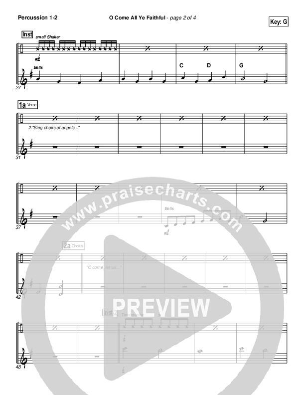 O Come All Ye Faithful Percussion (Casting Crowns)