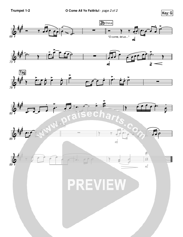 O Come All Ye Faithful Trumpet 1,2 (Casting Crowns)