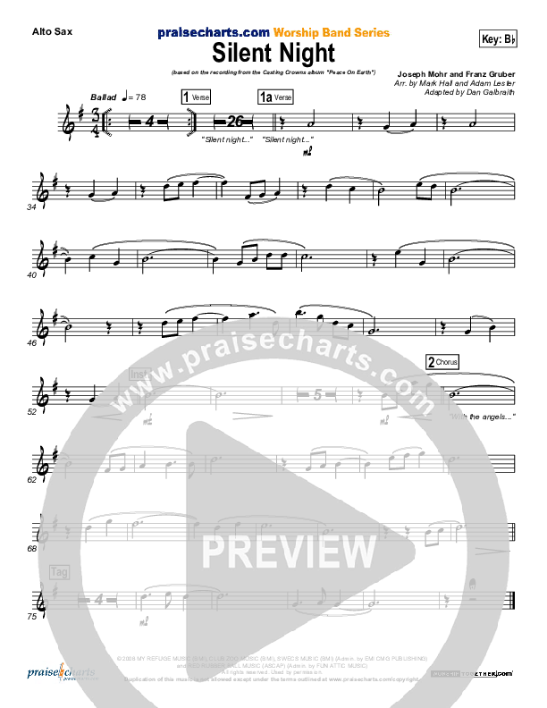 Silent Night Alto Sax (Casting Crowns)