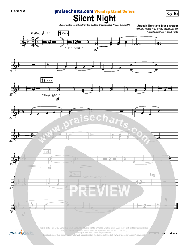 Silent Night French Horn 1/2 (Casting Crowns)