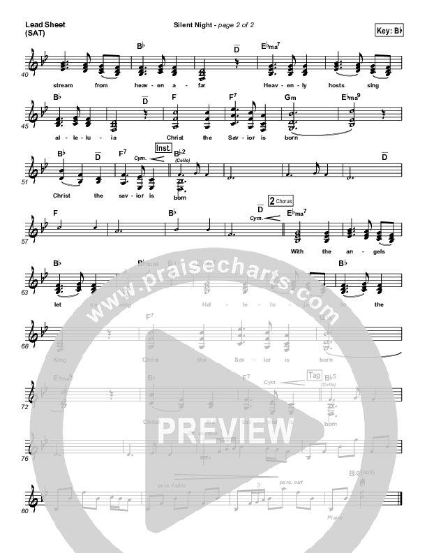 Silent Night Lead Sheet (Casting Crowns)