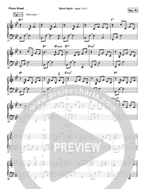 Silent Night Piano Sheet (Casting Crowns)
