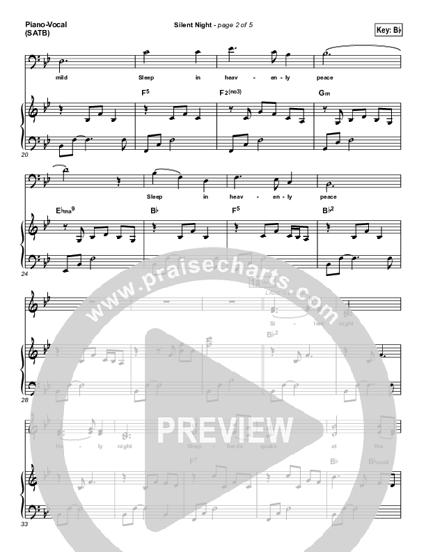 Silent Night Piano/Vocal (Casting Crowns)