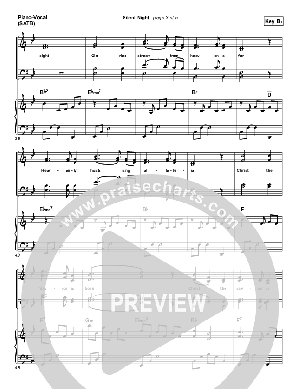 Silent Night Piano/Vocal (SATB) (Casting Crowns)