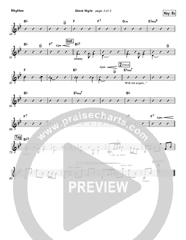 Silent Night Rhythm Chart (Casting Crowns)