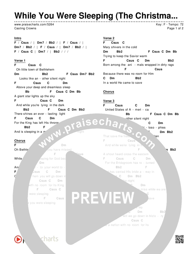 While You Were Sleeping Chords