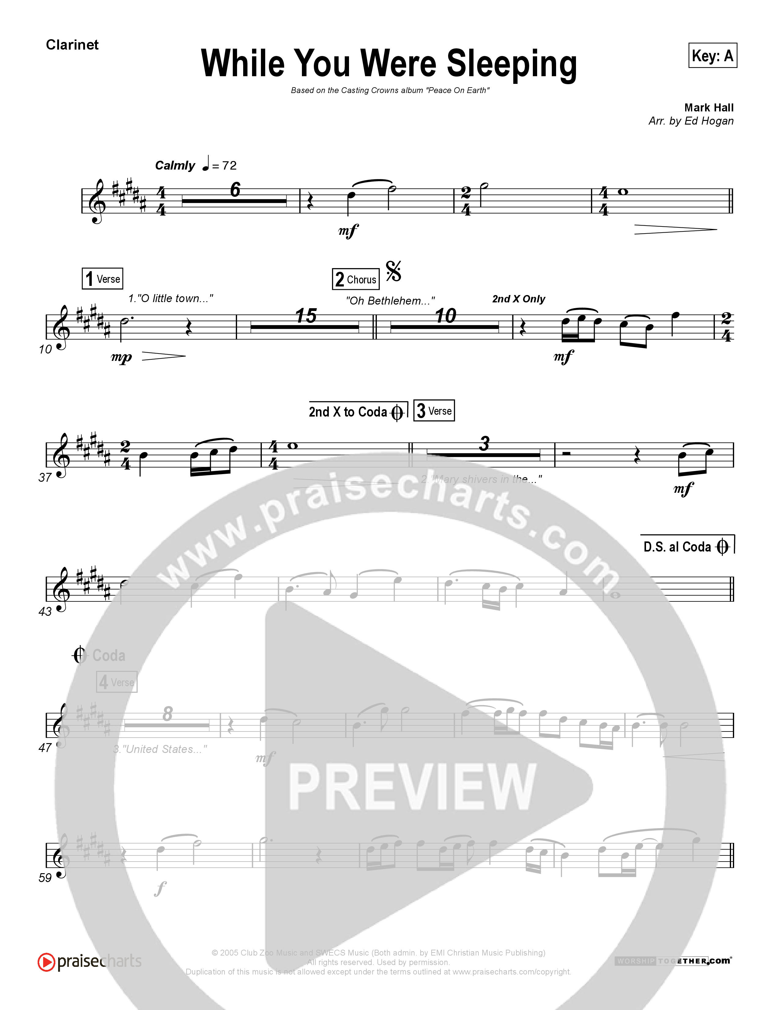 While You Were Sleeping (Christmas) Wind Pack (Casting Crowns)