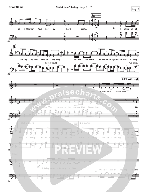 Christmas Offering Choir Sheet (SATB) (Casting Crowns)