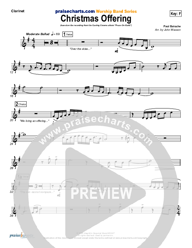 Christmas Offering Clarinet (Casting Crowns)