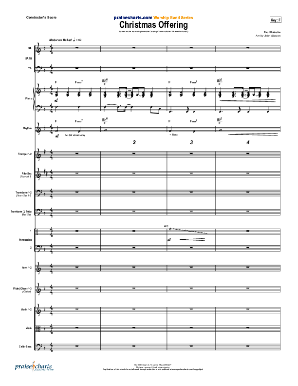 Christmas Offering Conductor's Score (Casting Crowns)