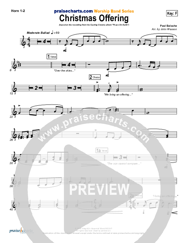 Christmas Offering French Horn 1/2 (Casting Crowns)