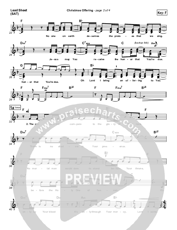 Christmas Offering Lead Sheet (Casting Crowns)