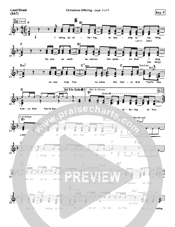 Christmas Offering Lead Sheet (Casting Crowns)