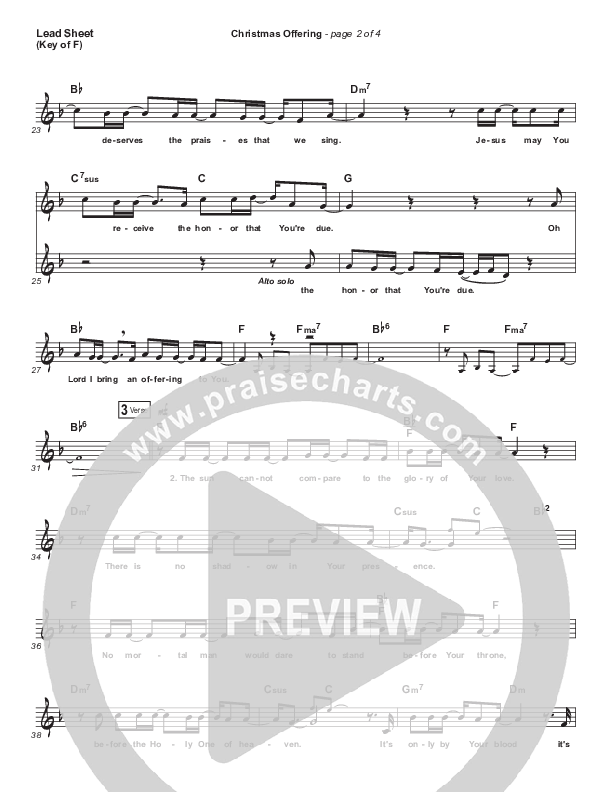 Christmas Offering Lead Sheet (Melody) (Casting Crowns)