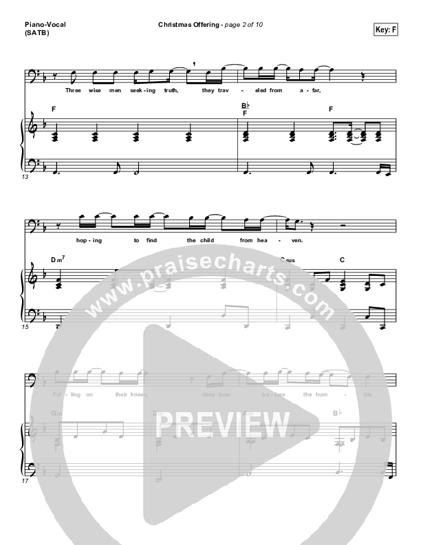 Christmas Offering Piano/Vocal (Casting Crowns)
