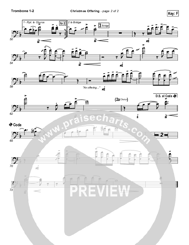 Christmas Offering Trombone 1/2 (Casting Crowns)