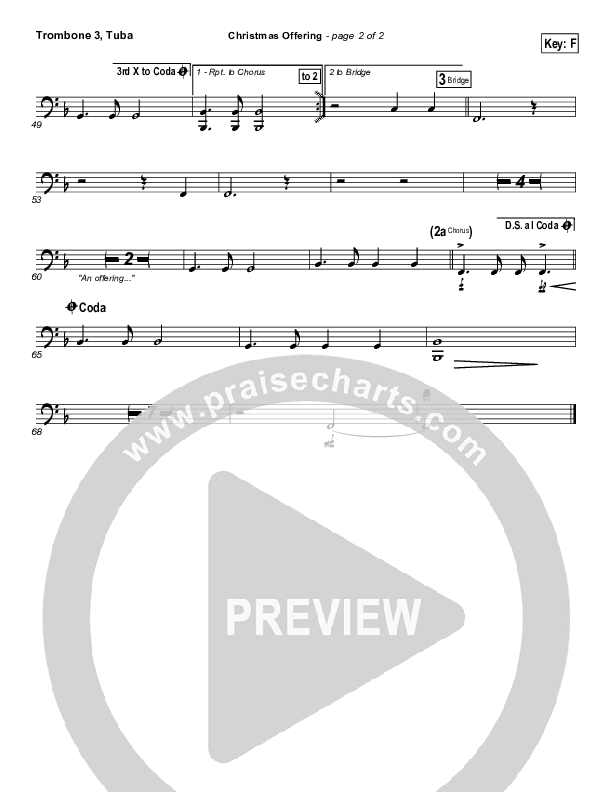 Christmas Offering Trombone 3/Tuba (Casting Crowns)