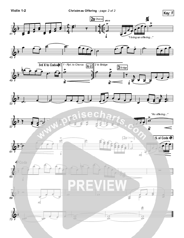 Christmas Offering Violin 1/2 (Casting Crowns)