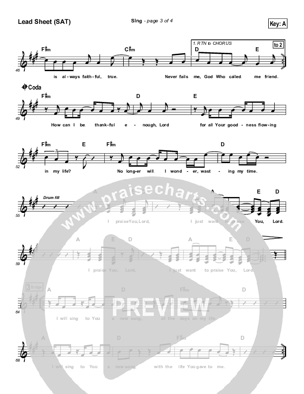 Sing Lead Sheet (SAT) (Tomasz Jasinski)