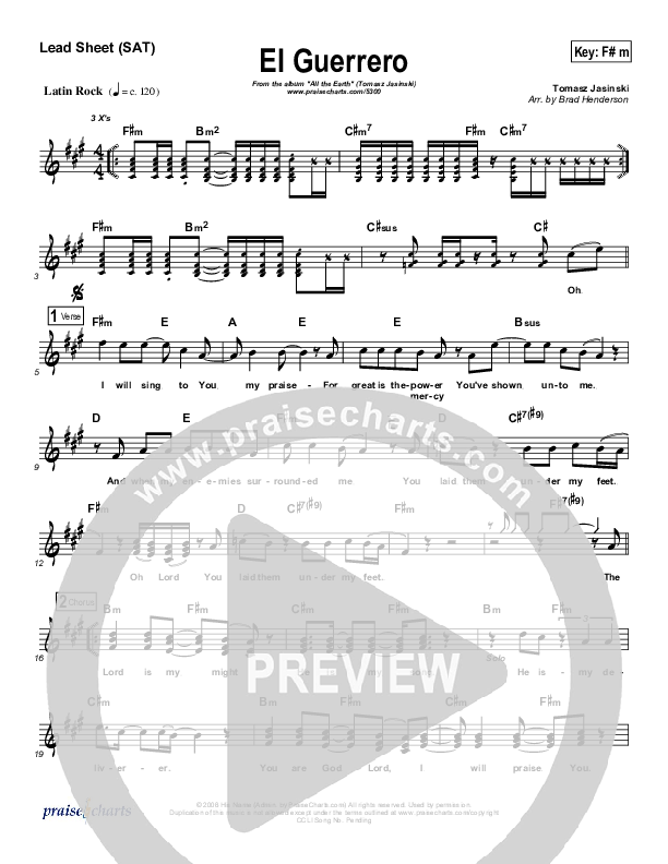 El Guerrero Lead Sheet (SAT) (Tomasz Jasinski)