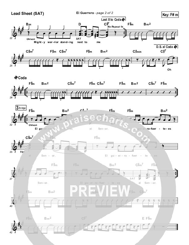 El Guerrero Lead Sheet (SAT) (Tomasz Jasinski)