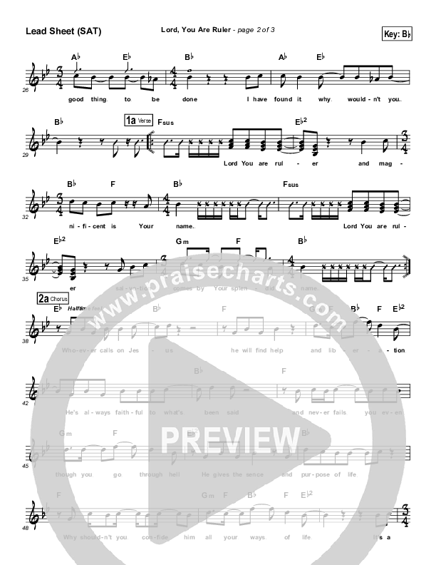 Lord You Are Ruler Lead Sheet (Tomasz Jasinski)