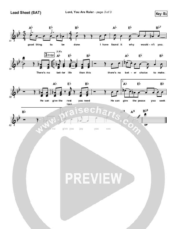 Lord You Are Ruler Lead Sheet (Tomasz Jasinski)