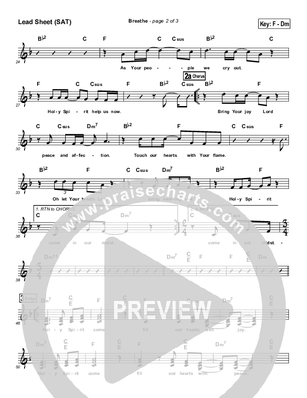 Breathe Your Spirit Lead Sheet (Tomasz Jasinski)