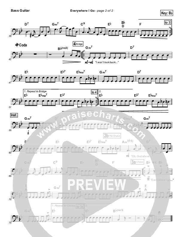 Everywhere I Go Bass Guitar (Lincoln Brewster)