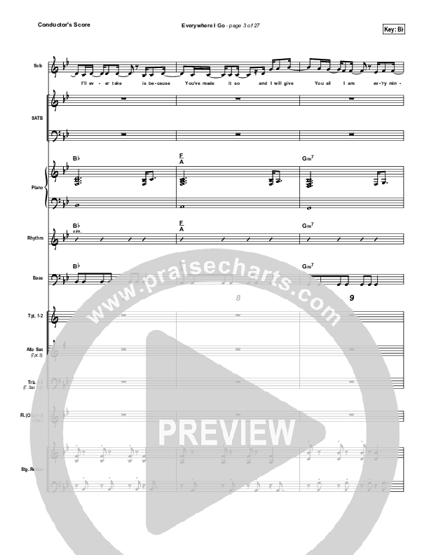 Everywhere I Go Conductor's Score (Lincoln Brewster)