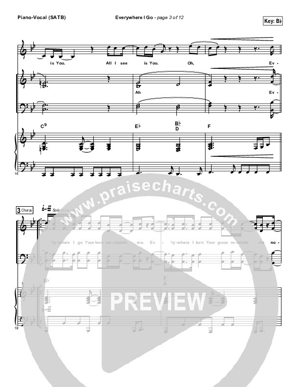 Everywhere I Go Piano/Vocal (Lincoln Brewster)