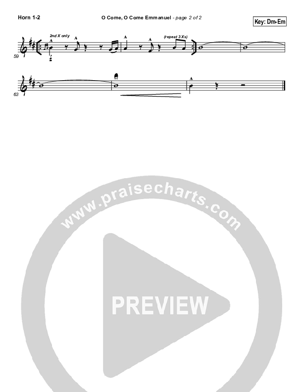 O Come O Come Emmanuel French Horn 1/2 (Frank Ralls)