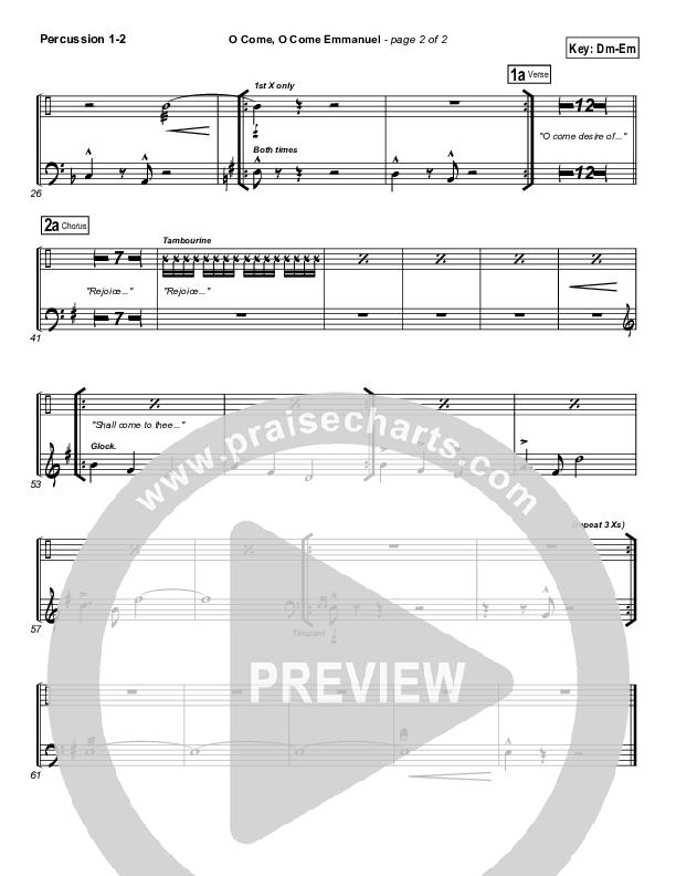 O Come O Come Emmanuel Percussion (Frank Ralls)