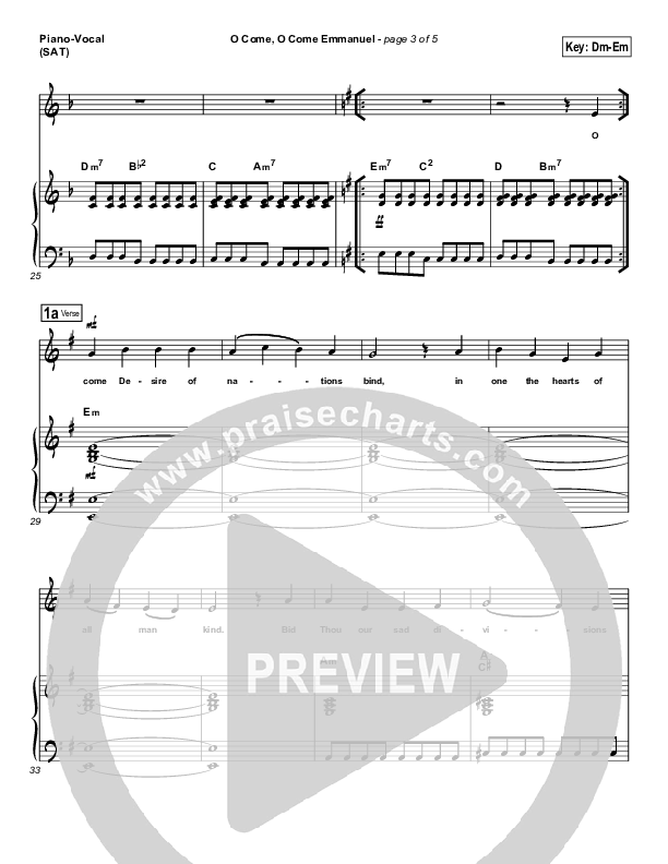 O Come O Come Emmanuel Lead & Piano (Frank Ralls)