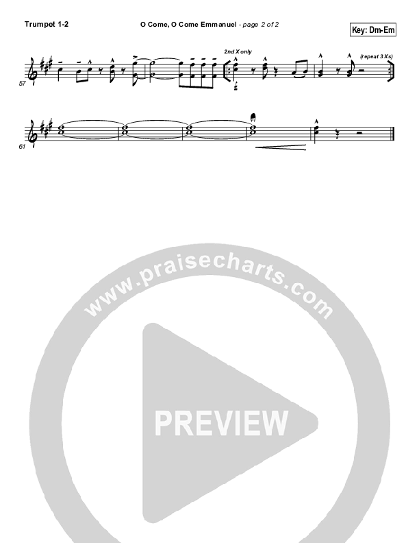 O Come O Come Emmanuel Trumpet 1,2 (Frank Ralls)