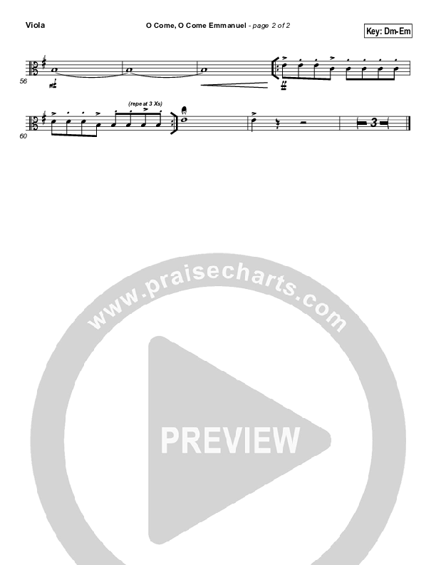 O Come O Come Emmanuel Viola (Frank Ralls)