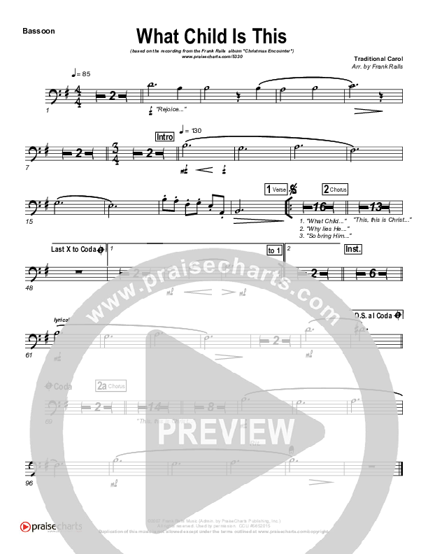 What Child Is This Bassoon (Frank Ralls)