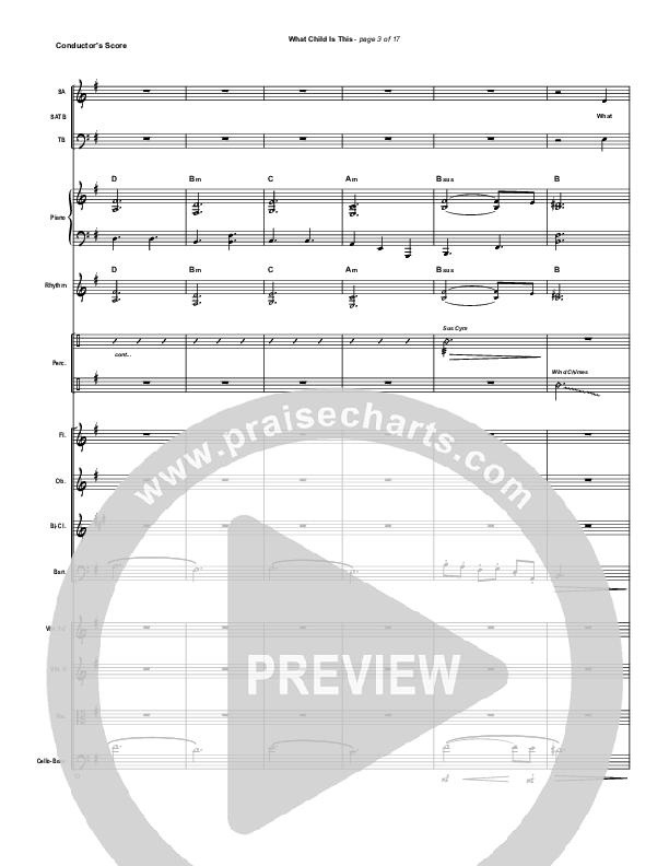 What Child Is This Conductor's Score (Frank Ralls)