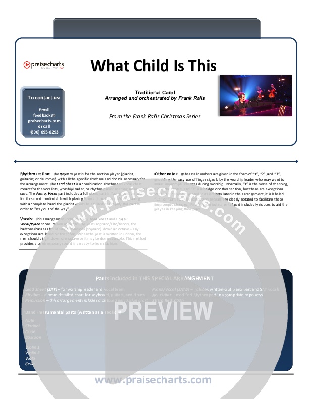 What Child Is This Praise Band (Frank Ralls)