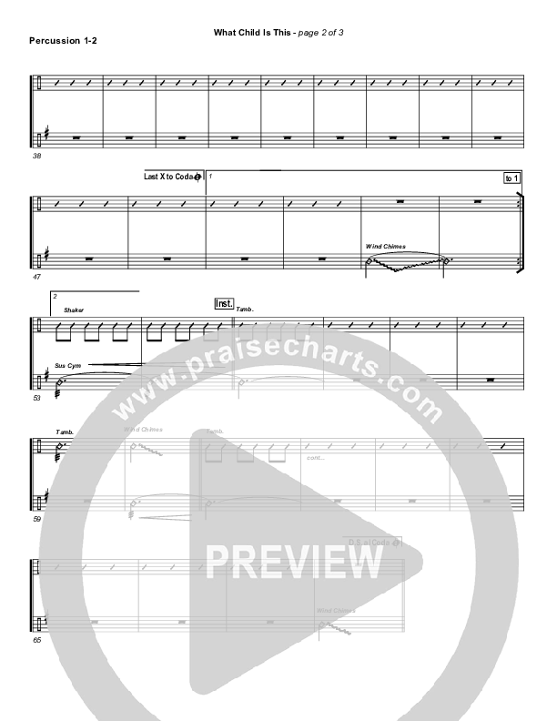 What Child Is This Percussion (Frank Ralls)