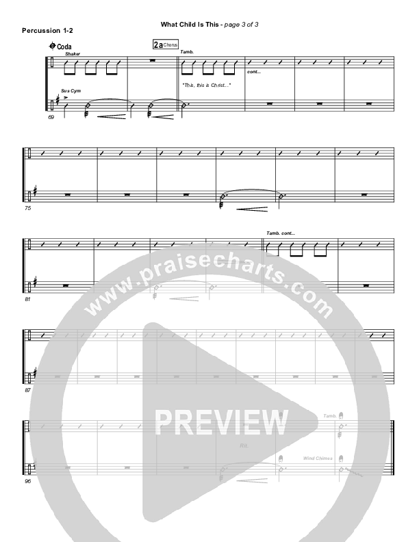 What Child Is This Percussion (Frank Ralls)