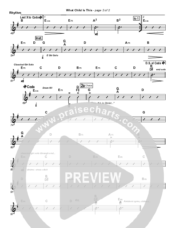 What Child Is This Rhythm Chart (Frank Ralls)