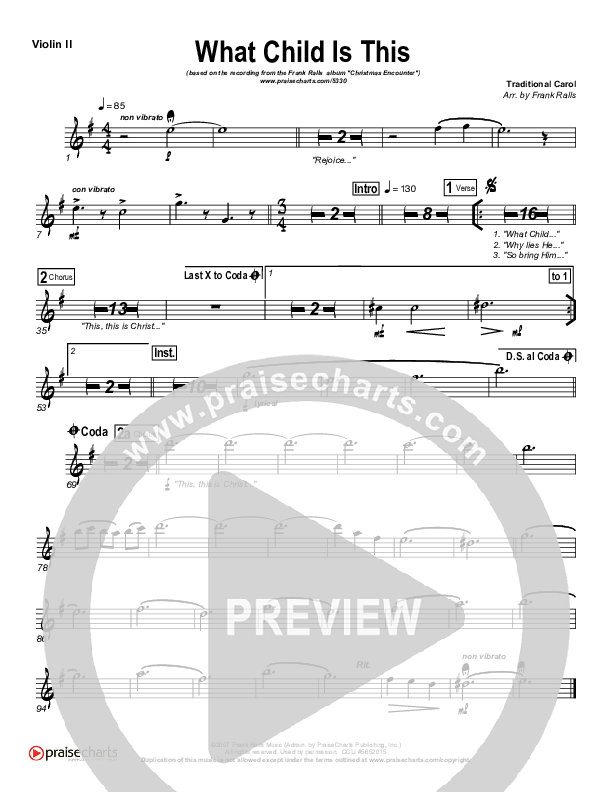 What Child Is This Violin 2 (Frank Ralls)